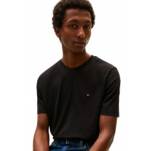 TOMMY JEANS REG SFLAG SLUB TEE T-SHIRT ΜΠΛΟΥΖΑ ΑΝΔΡΙΚΗ BLACK