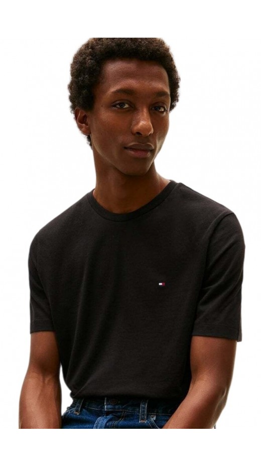 TOMMY JEANS REG SFLAG SLUB TEE T-SHIRT ΜΠΛΟΥΖΑ ΑΝΔΡΙΚΗ BLACK