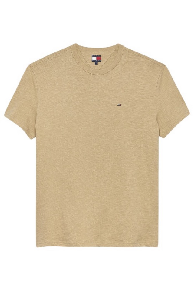 TOMMY JEANS REG SFLAG SLUB TEE T-SHIRT ΜΠΛΟΥΖΑ ΑΝΔΡΙΚΗ BEIGE