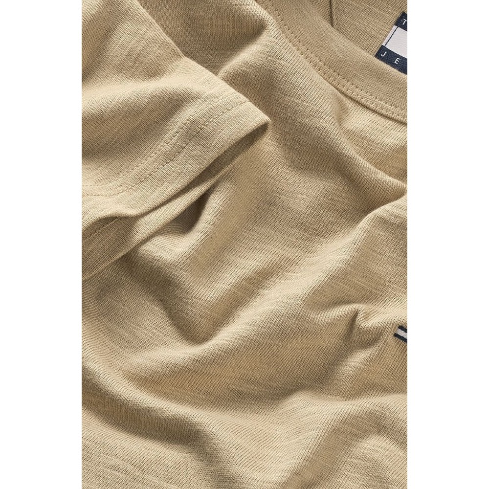TOMMY JEANS REG SFLAG SLUB TEE T-SHIRT ΜΠΛΟΥΖΑ ΑΝΔΡΙΚΗ BEIGE