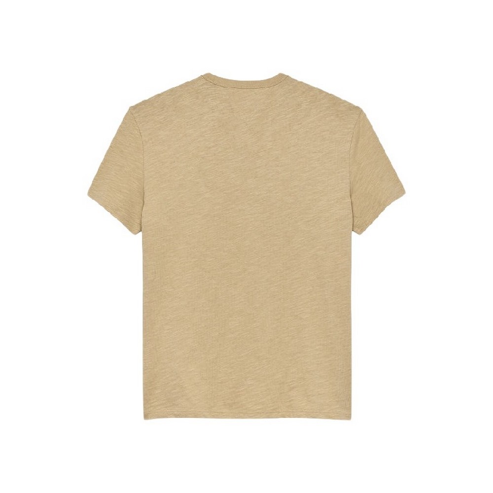 TOMMY JEANS REG SFLAG SLUB TEE T-SHIRT ΜΠΛΟΥΖΑ ΑΝΔΡΙΚΗ BEIGE