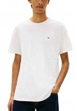 TOMMY JEANS REG SFLAG SLUB TEE T-SHIRT ΜΠΛΟΥΖΑ ΑΝΔΡΙΚΗ ECRU