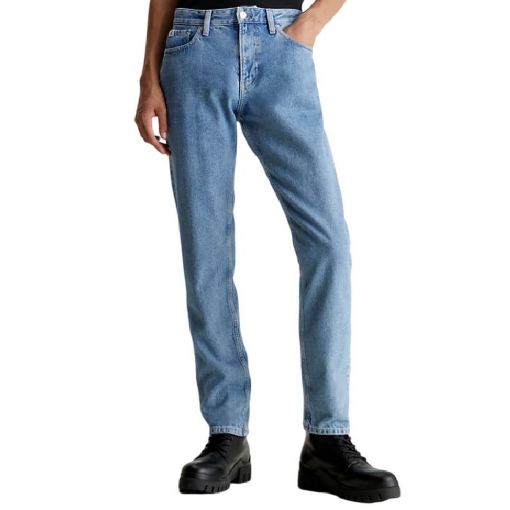 CALVIN KLEIN JEANS AUTHENTIC STRAIGHT ΠΑΝΤΕΛΟΝΙ ΑΝΔΡΙΚΟ BLUΕ DENIM