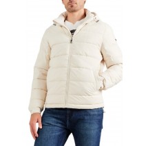 GUESS MONOGRAM PUFFA JACKET ΜΠΟΥΦΑΝ ΑΝΔΡΙΚΟ ECRU