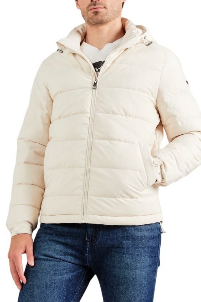 GUESS MONOGRAM PUFFA JACKET ΜΠΟΥΦΑΝ ΑΝΔΡΙΚΟ ECRU