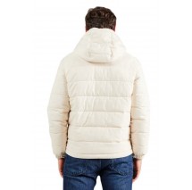 GUESS MONOGRAM PUFFA JACKET ΜΠΟΥΦΑΝ ΑΝΔΡΙΚΟ ECRU