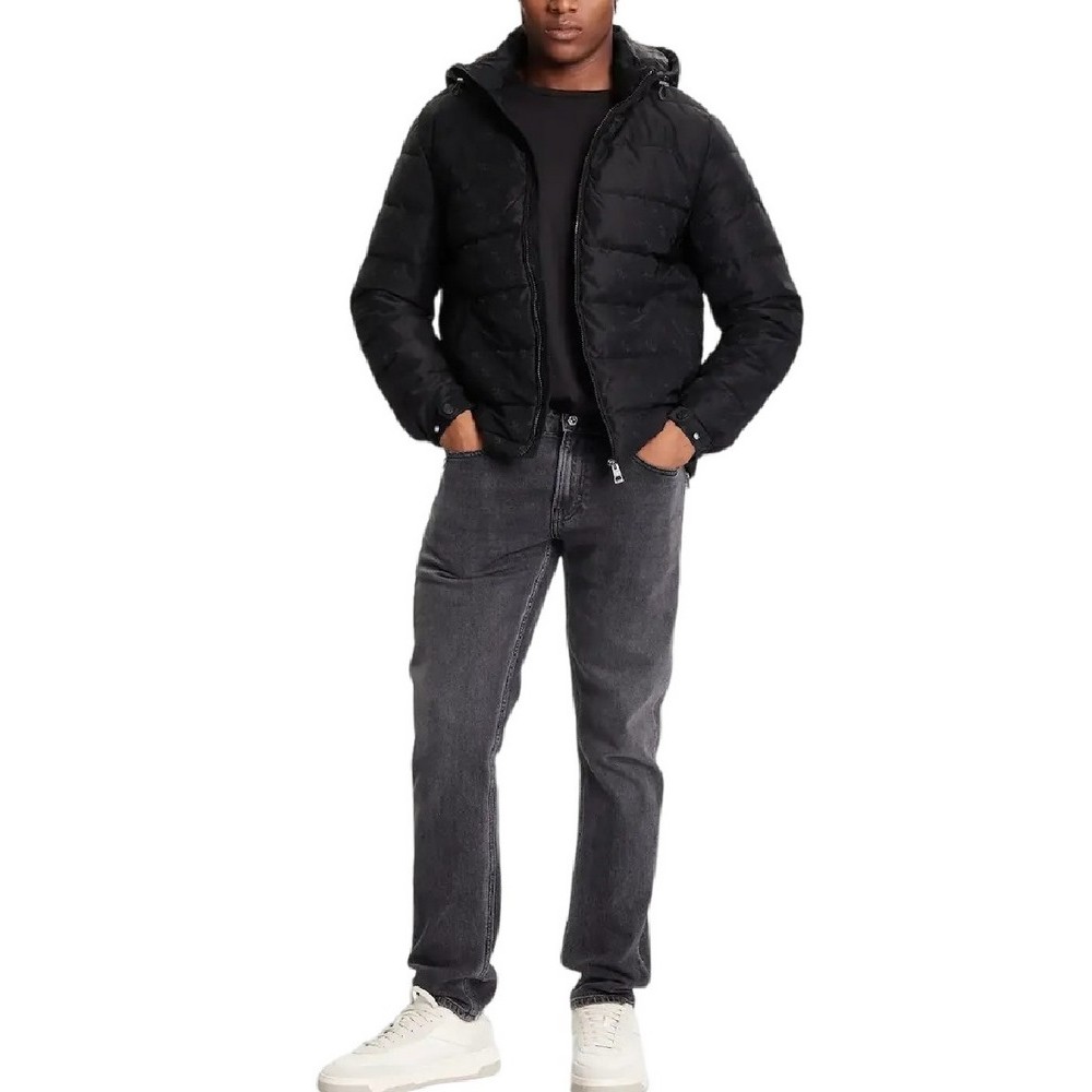 GUESS MONOGRAM PUFFA JACKET ΜΠΟΥΦΑΝ ΑΝΔΡΙΚΟ BLACK