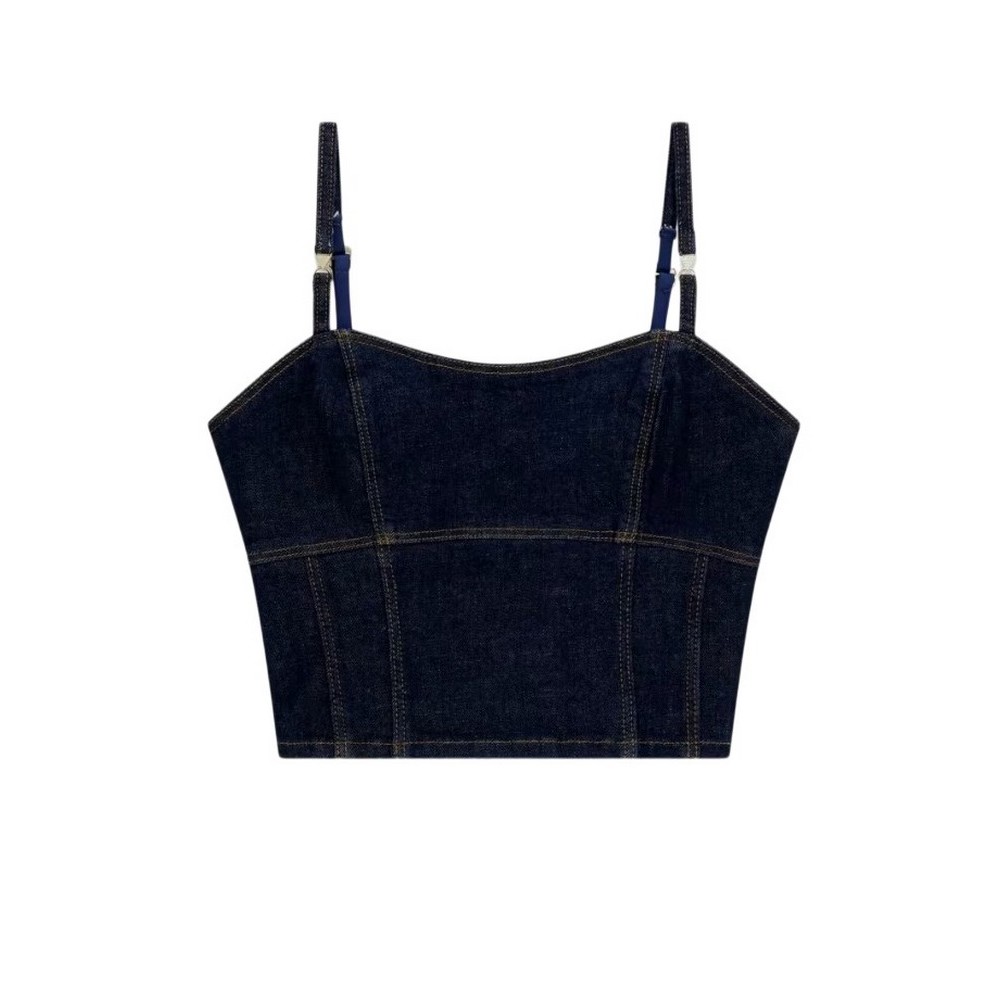 GUESS ZELDA BUSTIER ΤΟΠ ΜΠΛΟΥΖΑ ΓΥΝΑΙΚΕΙΑ DENIM DARK
