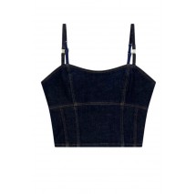 GUESS ZELDA BUSTIER ΤΟΠ ΜΠΛΟΥΖΑ ΓΥΝΑΙΚΕΙΑ DENIM DARK