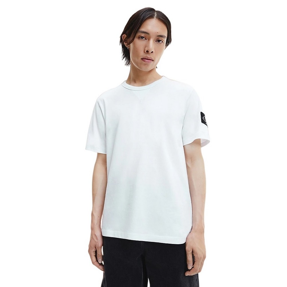 CALVIN KLEIN JEANS MONOGRAM SLEEVE BADGE REG TEE T-SHRT ΑΝΔΡΙΚΟ WHITE