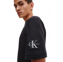 CALVIN KLEIN JEANS MONOGRAM SLEEVE BADGE REG TEE T-SHRT ΑΝΔΡΙΚΟ BLACK