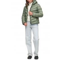 SUPERDRY D5 SDCD HOODED FUJI PADDED JACKET ΜΠΟΥΦΑΝ ΓΥΝΑΙΚΕΙΟ GREEN