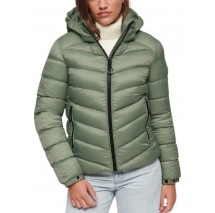 SUPERDRY D5 SDCD HOODED FUJI PADDED JACKET ΜΠΟΥΦΑΝ ΓΥΝΑΙΚΕΙΟ GREEN