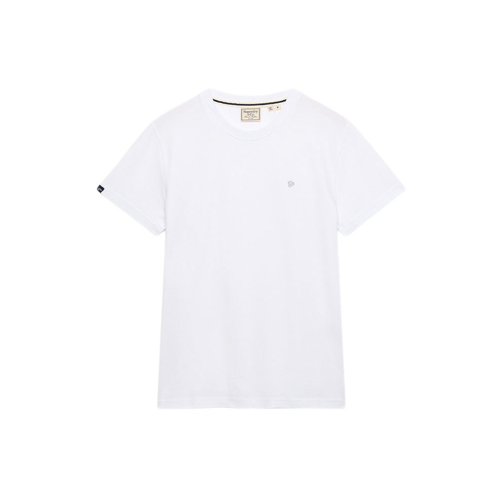 SUPERDRY ESSENTIAL SDCO LOGO EMB T-SHIRT ΜΠΛΟΥΖΑ ΑΝΔΡΙΚΗ BRIGHT WHITE