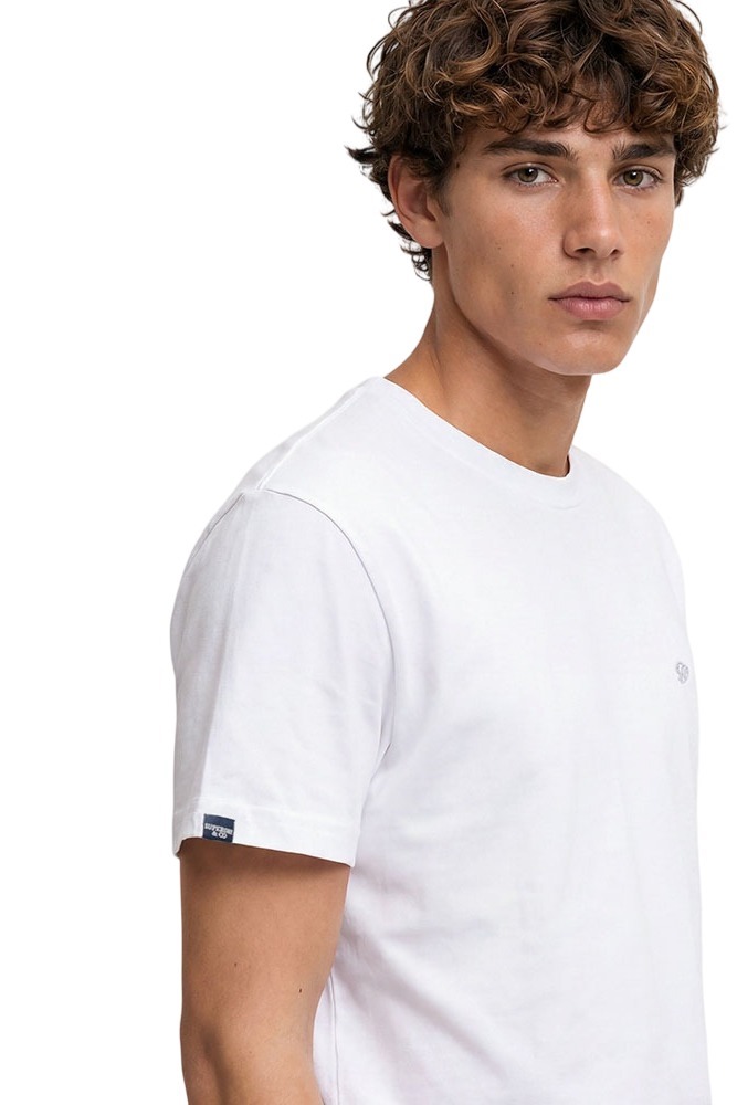SUPERDRY ESSENTIAL SDCO LOGO EMB T-SHIRT ΜΠΛΟΥΖΑ ΑΝΔΡΙΚΗ BRIGHT WHITE