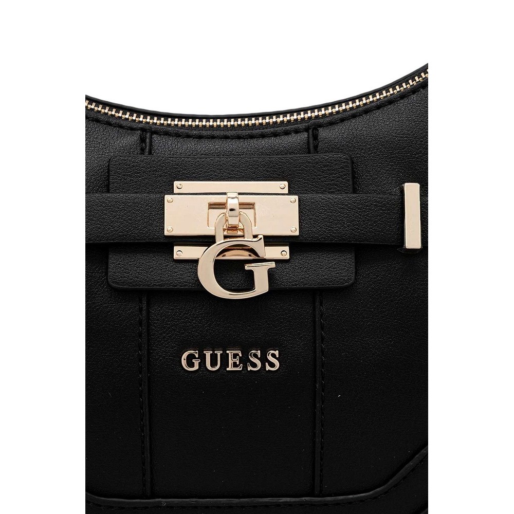 GUESS GREYSON II TOP ZIP SHLDR BAG ΤΣΑΝΤΑ ΓΥΝΑΙΚΕΙΑ BLACK