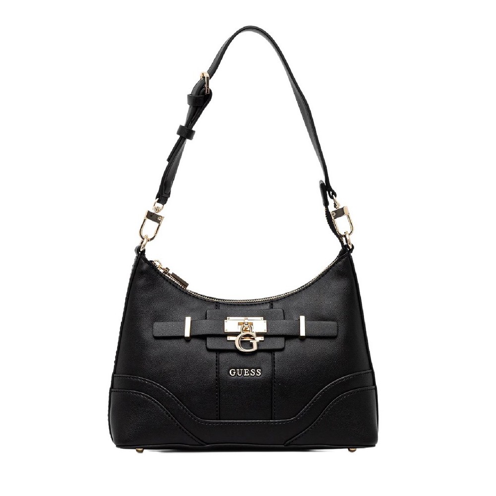 GUESS GREYSON II TOP ZIP SHLDR BAG ΤΣΑΝΤΑ ΓΥΝΑΙΚΕΙΑ BLACK