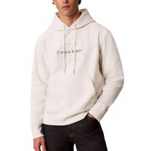 CALVIN KLEIN JEANS PREM TERRY DENIM APPLIQUE MNL ΜΠΛΟΥΖΑ ΦΟΥΤΕΡ ΑΝΔΡΙΚΗ OFF WHITE