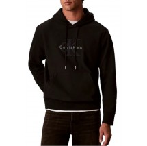 CALVIN KLEIN JEANS PREM TERRY DENIM APPLIQUE MNL ΜΠΛΟΥΖΑ ΦΟΥΤΕΡ ΑΝΔΡΙΚΗ BLACK