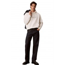 CALVIN KLEIN JEANS PREM TERRY DENIM APPLIQUE MNL ΜΠΛΟΥΖΑ ΦΟΥΤΕΡ ΑΝΔΡΙΚΗ OFF WHITE