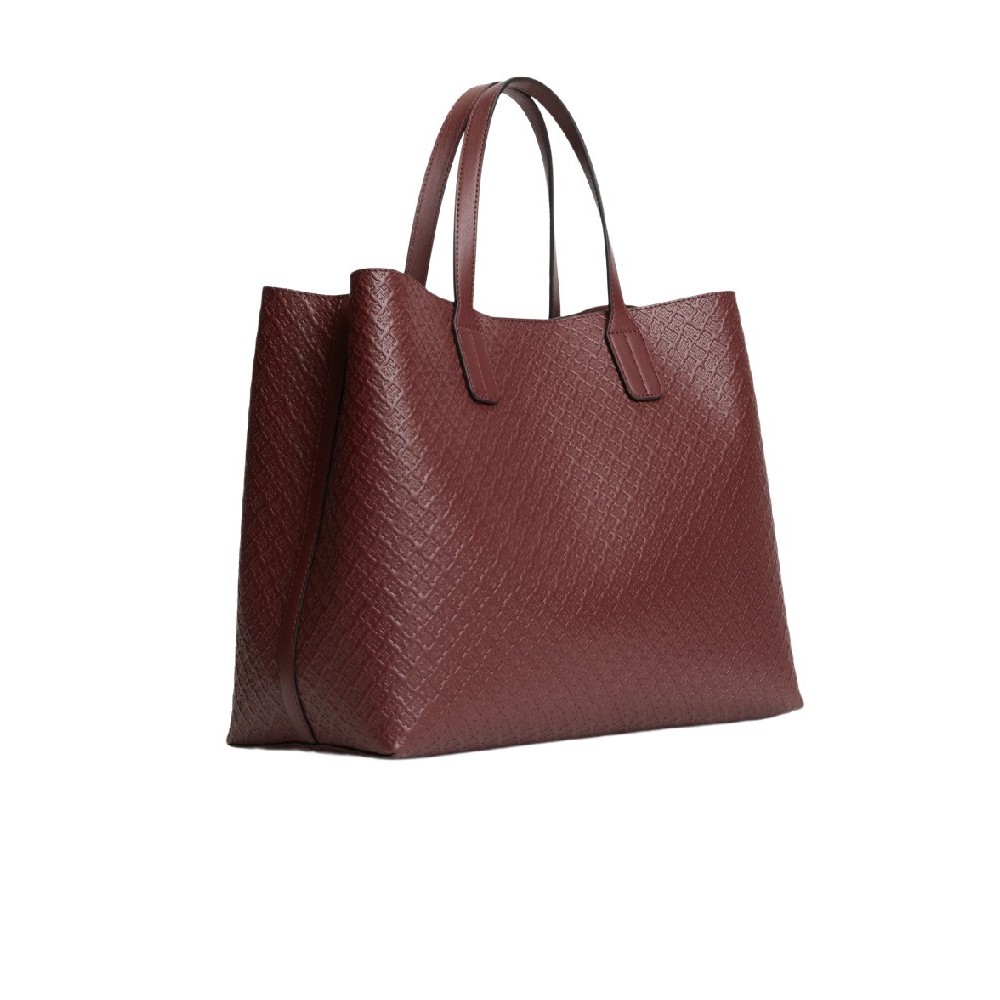 TOMMY HILFIGER ICON SATCHEL MONO ΤΣΑΝΤΑ ΓΥΝΑΙΚΕΙΑ BORDEAUX