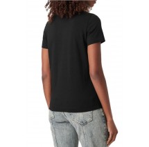 GUESS CN BEADS SCRIPT T-SHIRT ΜΠΛΟΥΖΑ ΓΥΝΑΙΚΕΙΑ BLACK
