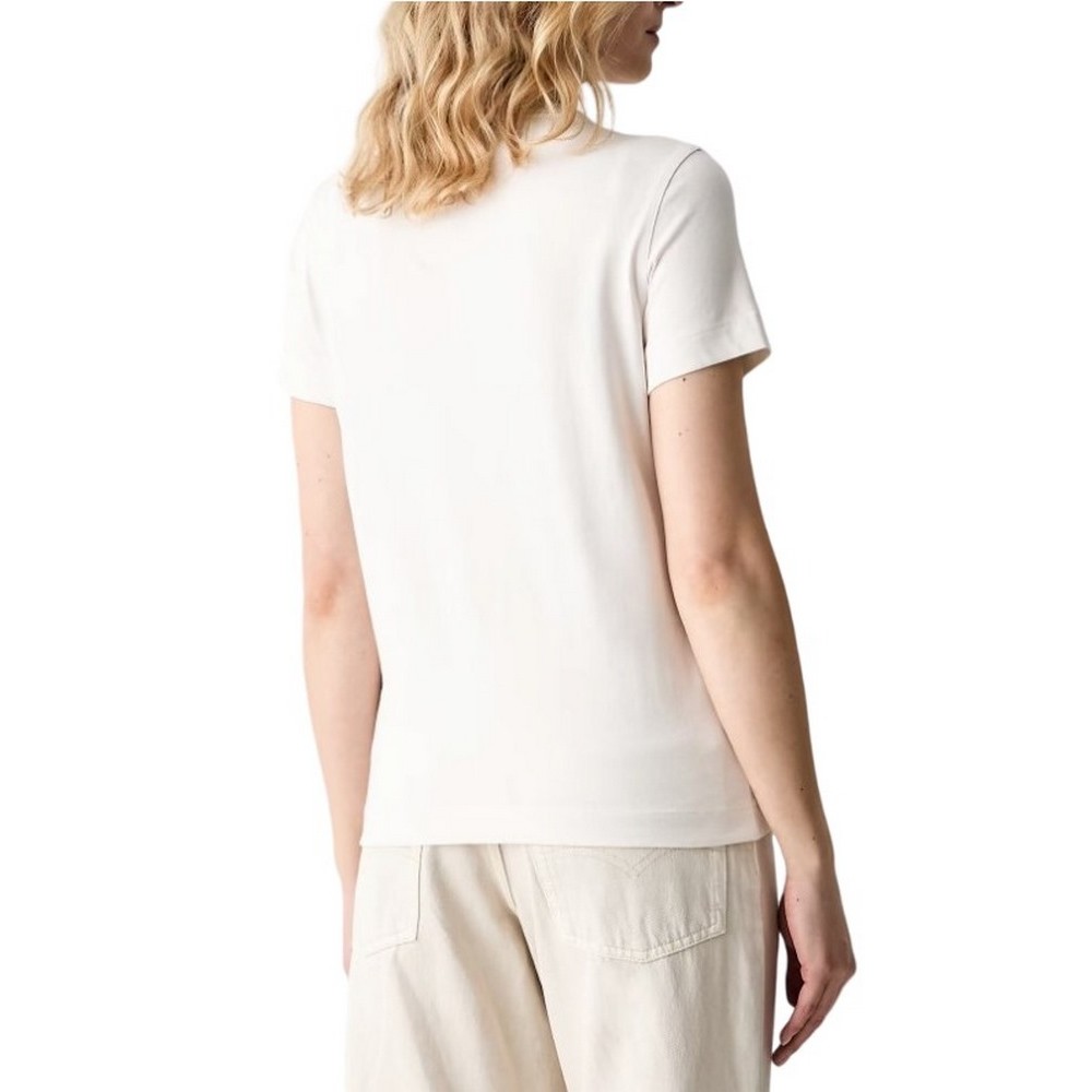 GUESS CN BEADS SCRIPT T-SHIRT ΜΠΛΟΥΖΑ ΓΥΝΑΙΚΕΙΑ OFF WHITE