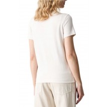 GUESS CN BEADS SCRIPT T-SHIRT ΜΠΛΟΥΖΑ ΓΥΝΑΙΚΕΙΑ OFF WHITE