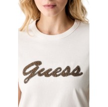 GUESS CN BEADS SCRIPT T-SHIRT ΜΠΛΟΥΖΑ ΓΥΝΑΙΚΕΙΑ OFF WHITE