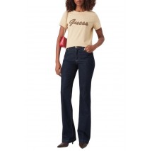 GUESS CN BEADS SCRIPT T-SHIRT ΜΠΛΟΥΖΑ ΓΥΝΑΙΚΕΙΑ BEIGE