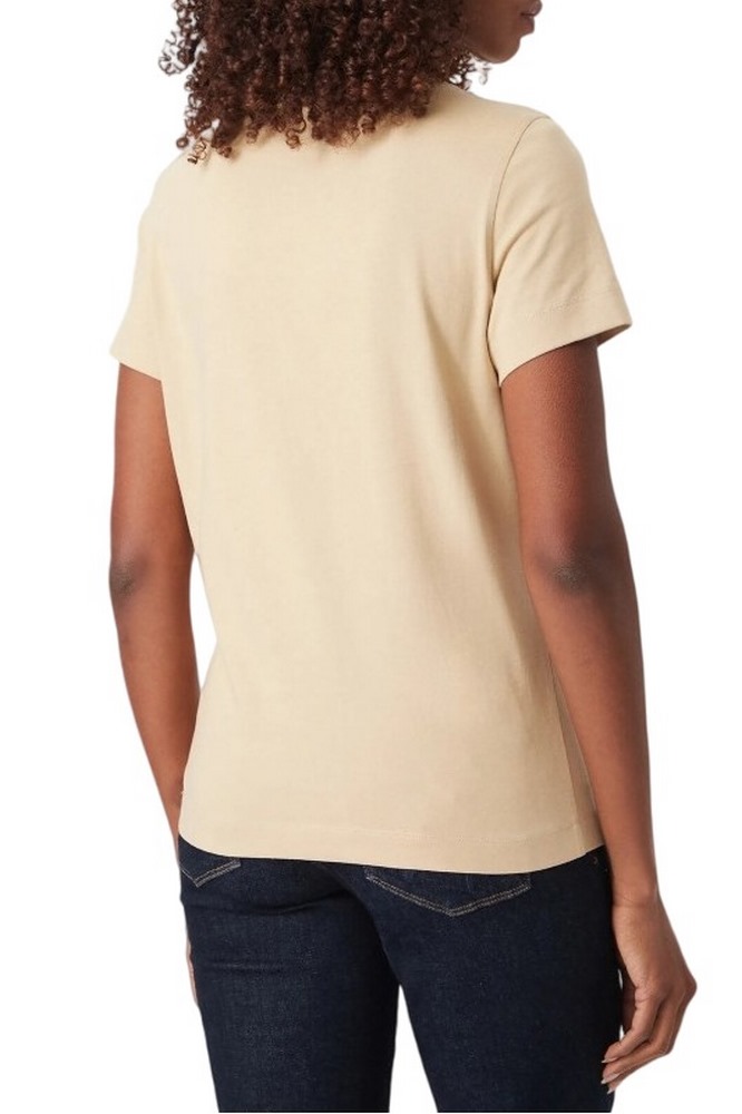 GUESS CN BEADS SCRIPT T-SHIRT ΜΠΛΟΥΖΑ ΓΥΝΑΙΚΕΙΑ BEIGE