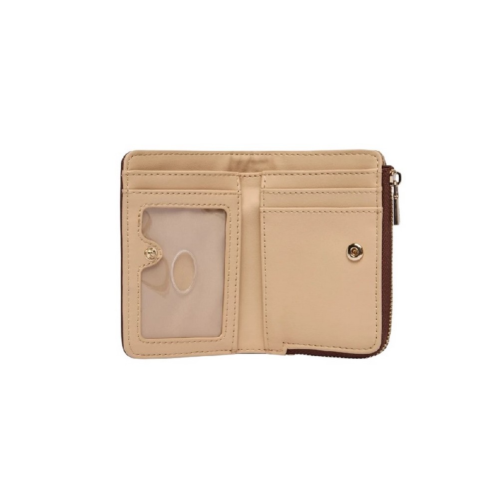 GUESS LINDSEY SLG ZIP ARND CARD CASE ΠΟΡΤΟΦΟΛΙ ΓΥΝΑΙΚΕΙΟ LATTE