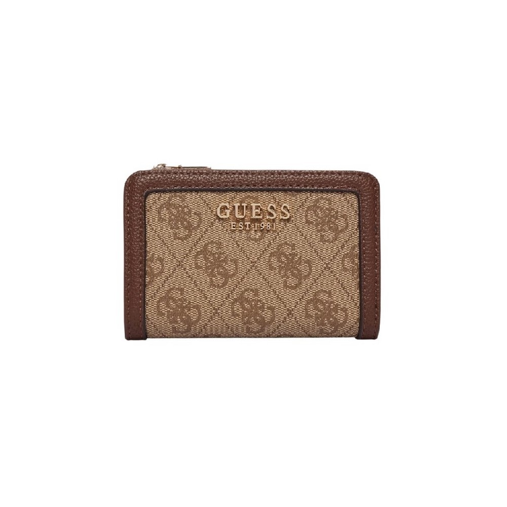 GUESS LINDSEY SLG ZIP ARND CARD CASE ΠΟΡΤΟΦΟΛΙ ΓΥΝΑΙΚΕΙΟ LATTE