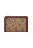 GUESS LINDSEY SLG ZIP ARND CARD CASE ΠΟΡΤΟΦΟΛΙ ΓΥΝΑΙΚΕΙΟ LATTE
