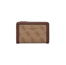 GUESS LINDSEY SLG ZIP ARND CARD CASE ΠΟΡΤΟΦΟΛΙ ΓΥΝΑΙΚΕΙΟ LATTE