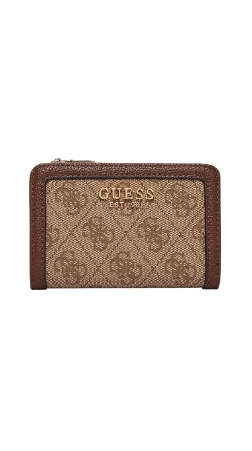 GUESS LINDSEY SLG ZIP ARND CARD CASE ΠΟΡΤΟΦΟΛΙ ΓΥΝΑΙΚΕΙΟ LATTE