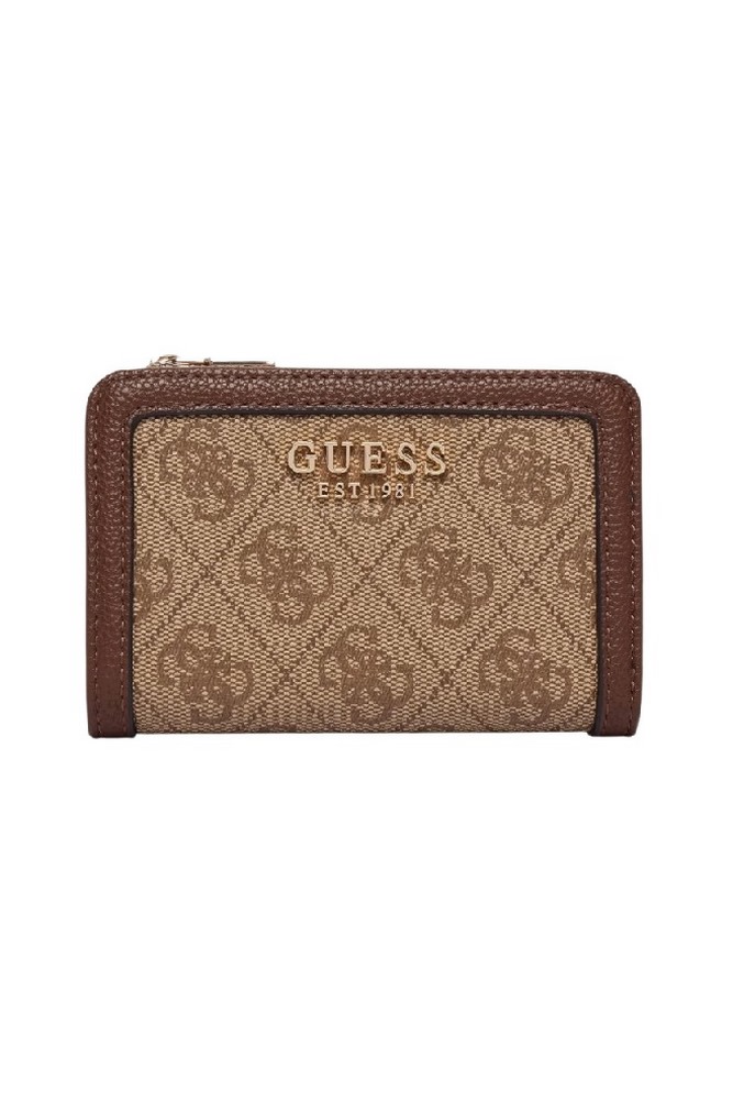 GUESS LINDSEY SLG ZIP ARND CARD CASE ΠΟΡΤΟΦΟΛΙ ΓΥΝΑΙΚΕΙΟ LATTE
