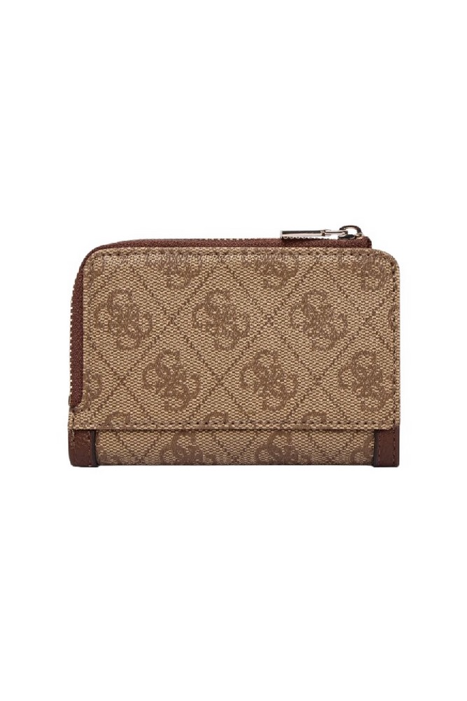 GUESS LINDSEY SLG ZIP ARND CARD CASE ΠΟΡΤΟΦΟΛΙ ΓΥΝΑΙΚΕΙΟ LATTE