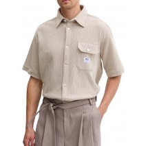 HUGO BOSS BUSINESS SHIRT EBAFFINO ΠΟΥΚΑΜΙΣΟ ΑΝΔΡΙΚΟ BEIGE