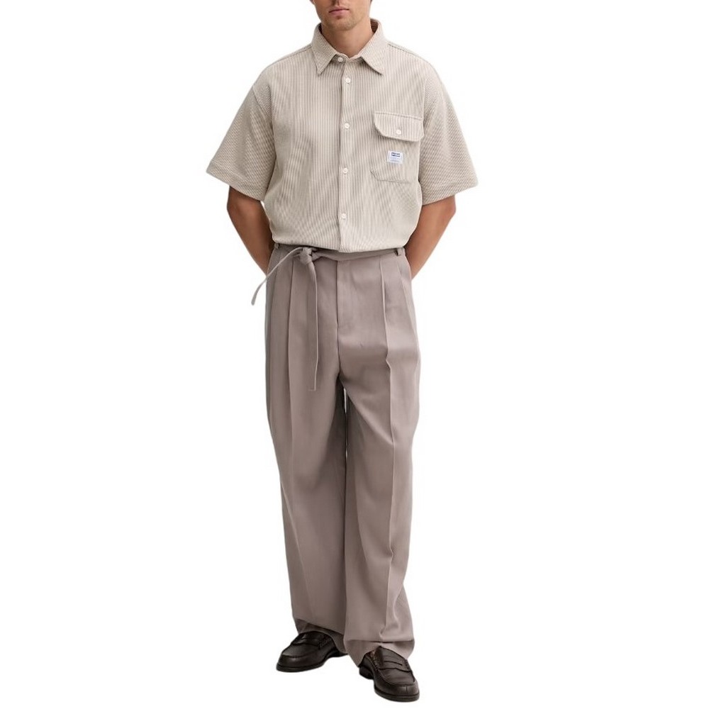 HUGO BOSS BUSINESS SHIRT EBAFFINO ΠΟΥΚΑΜΙΣΟ ΑΝΔΡΙΚΟ BEIGE