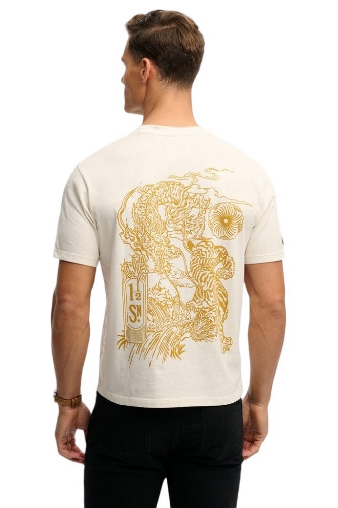 SUPERDRY D2 OVIN TOKYO NARRATIVE LOOSE T-SHIRT ΜΠΛΟΥΖΑ ΑΝΔΡΙΚΗ BEIGE