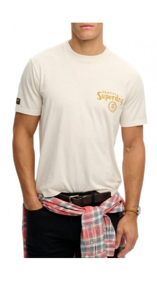SUPERDRY D2 OVIN TOKYO NARRATIVE LOOSE T-SHIRT ΜΠΛΟΥΖΑ ΑΝΔΡΙΚΗ BEIGE
