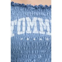 TOMMY JEANS  SMOCK VARSITY BRALETTE ΤΟΠ ΓΥΝΑΙΚΕΙΟ BLUE