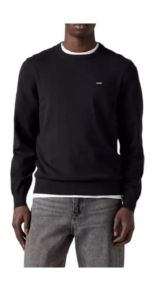 LEVIS LIGHTWEIGHT HM SWEATER ΜΠΛΟΥΖΑ ΠΛΕΚΤΗ ΑΝΔΡΙΚΗ BLACK
