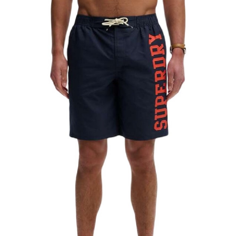 SUPERDRY D2 SDSW LOGO 19 BOARDSHORT ΜΑΓΙΟ ΑΝΔΡΙΚΟ NAVY