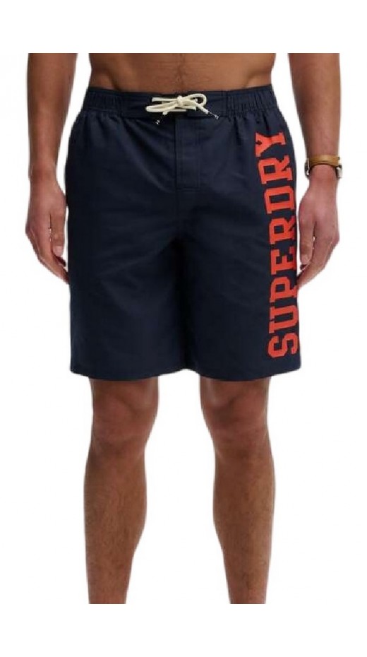 SUPERDRY D2 SDSW LOGO 19 BOARDSHORT ΜΑΓΙΟ ΑΝΔΡΙΚΟ NAVY