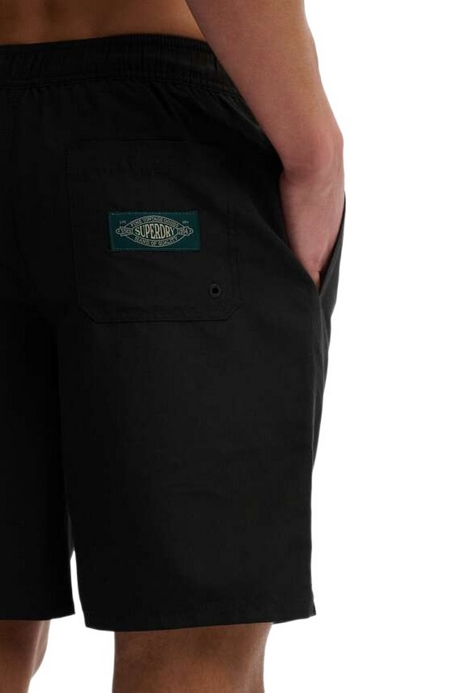 SUPERDRY D2 SDSW LOGO 19 BOARDSHORT ΜΑΓΙΟ ΑΝΔΡΙΚΟ BLACK