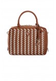 GUESS KORA BOX SATCHEL ΤΣΑΝΤΑ ΓΥΝΑΙΚΕΙΑ CARAMEL