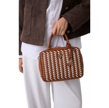 GUESS KORA BOX SATCHEL ΤΣΑΝΤΑ ΓΥΝΑΙΚΕΙΑ CARAMEL