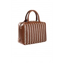 GUESS KORA BOX SATCHEL ΤΣΑΝΤΑ ΓΥΝΑΙΚΕΙΑ CARAMEL